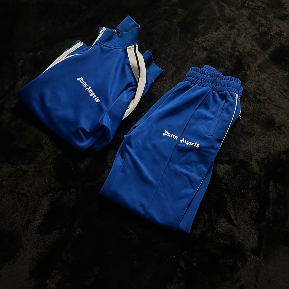 Palm Angels Blue Track Suit(Sweat Suit & Pants included)